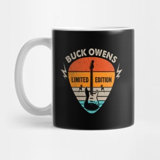 Vintage Buck Owens Name Guitar Pick Limited Edition Birthday Mug